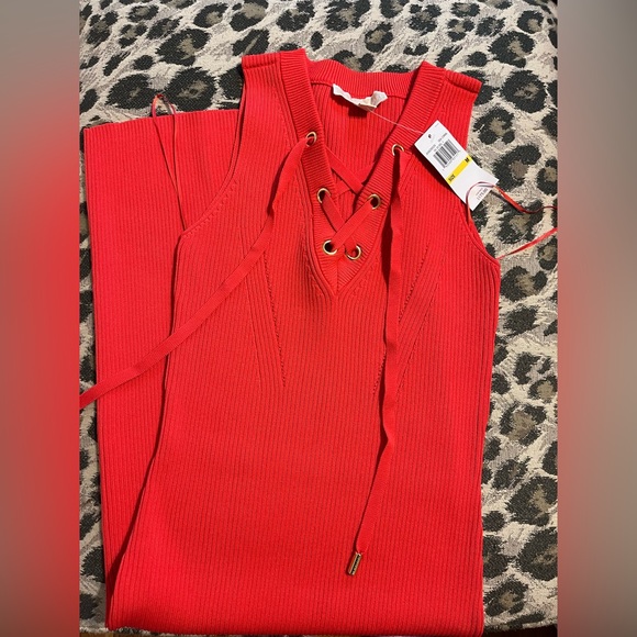🪸👗 NWT SEA CORAL KNIT MIDI DRESS 👗🪸 - Picture 4 of 8